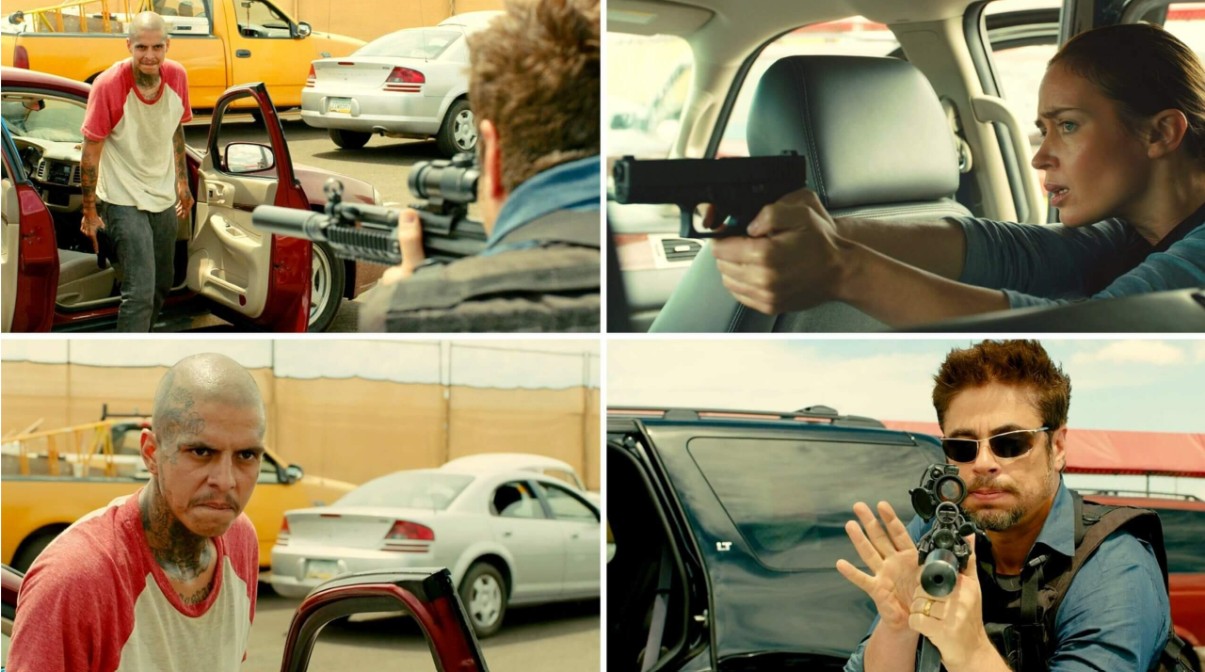 The tension-filled border crossing in Sicario (2015)